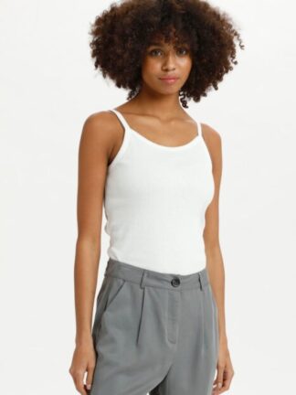 Lounge Nine Flo rib top, hvid