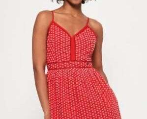 Superdry Jessie dress, r?d/hvid