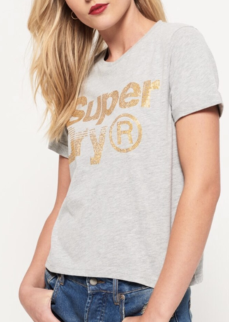 Superdry Rhinestone t-shirt, grå